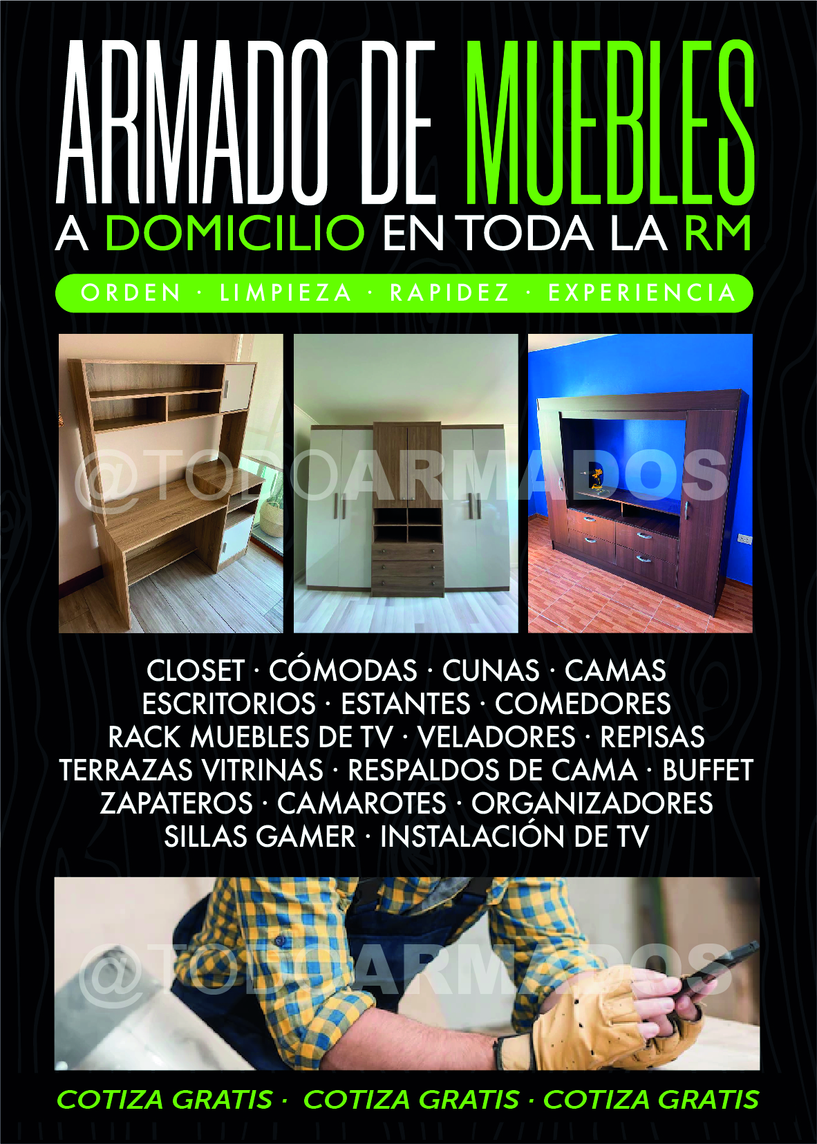 alt=TodoArmados servicio profesional de armado de muebles a domicilio en Santiago, instalación rápida, segura y personalizada para cualquier tipo de mueble y fabricante